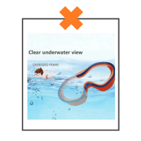 Duikbril oversized frame oranje/blauw